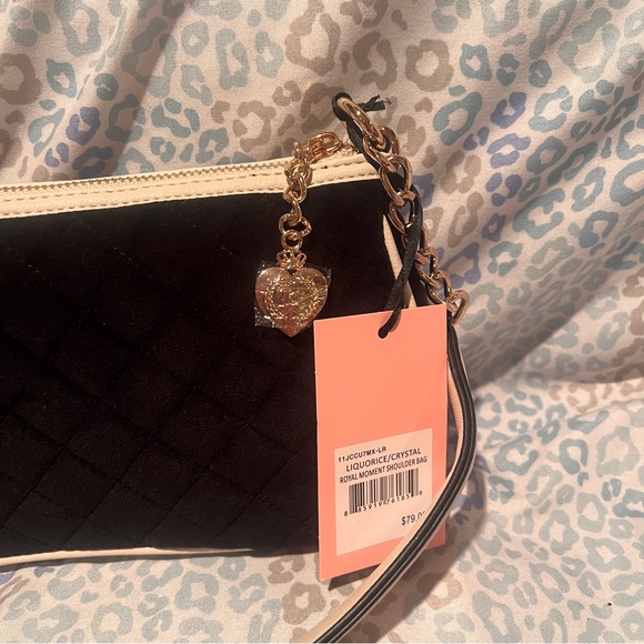 New Black Juicy Couture Purse Handbag Royal Moment Shoulder Bag MSRP $79 - Picture 3 of 5